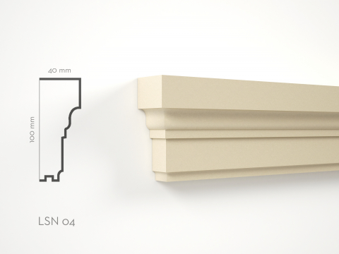 Solbancuri de exterior - Profil decorativ Solbanc LS46 100x40x2000mm