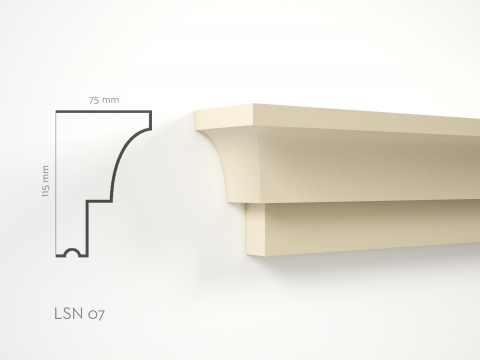 Solbancuri de exterior - Profil decorativ Solbanc LSN07RA 115x75x2000mm