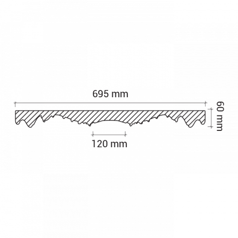 Rozeta tavan 1.56.001 Poliuretan Gaudi 60 x 695 mm [2]