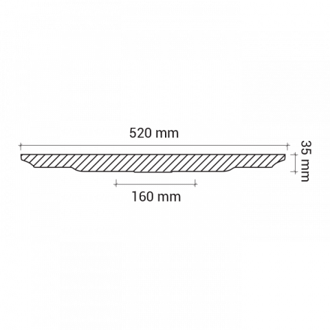 Rozeta tavan 1.56.002 Poliuretan Gaudi 37 x 520 mm [2]