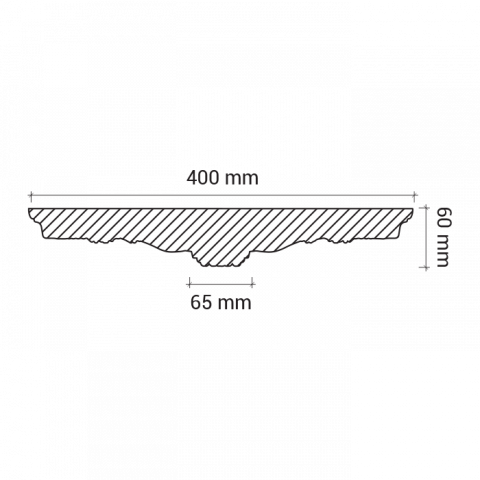 Rozeta tavan 1.56.007 Poliuretan Gaudi 60 x 400 mm [2]