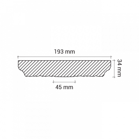 Rozeta tavan 1.56.010 Poliuretan Gaudi 34 x 193 mm [2]