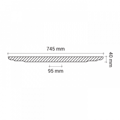 Rozeta tavan 1.56.018 Poliuretan Gaudi 40 x 745 mm [2]