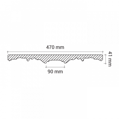 Rozeta tavan 1.56.020 Poliuretan Gaudi 41 x 470 mm [2]