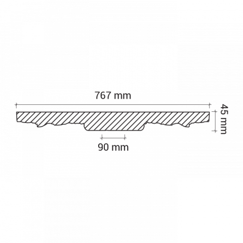 Rozeta tavan 1.56.029 Poliuretan Gaudi 532 x 767 x 45 mm [2]