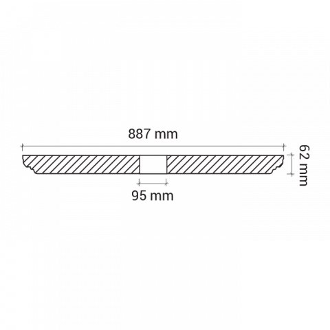 Rozeta tavan 1.56.036 Poliuretan Gaudi 62 x 887 mm [2]