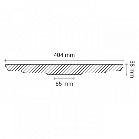 Profile decorative de interior - Rozeta tavan 1.56.050 Poliuretan Gaudi 38 x 404 mm