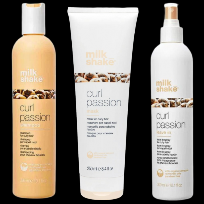 Set 3 produse - Ingrijire par cret, Sampon 300 ml, Masca par cret 250 ml,  Leave-in par cret 300 ml, Curl Passion Milk_shake [1]