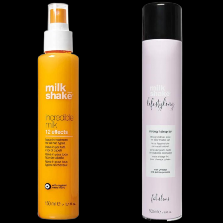 Produse pentru styling - SET - Masca spray leave-in, Incredible milk, 150 ml si Fixativ cu fixare puternica, Milk_shake, 500 ml