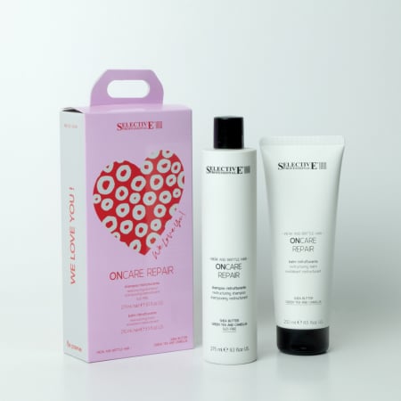 Sampon pentru par - Set tratament par Selective On Care Retail Duo Set - Repair for Damaged Hair, SH 275 ml + BALM 250 ml