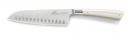 Cutit Mare - Cutit Santoku EDONIST PERLE alveolat, forjat 100%, 18 cm
