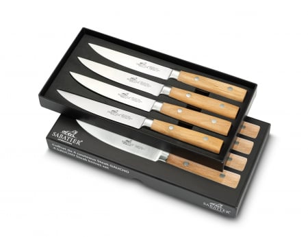 Cutite Mici - Set 4 cutite de steak GAUCHO, maner fag invechit, 13cm