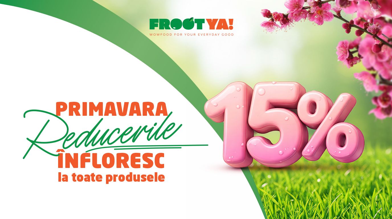 -15% la toate sucurile si siropurile naturale de la Frootya