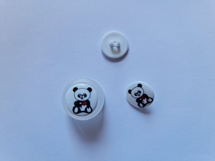 Nasturi pentru copii cu model urs panda - Marca Dill-15mm [1]