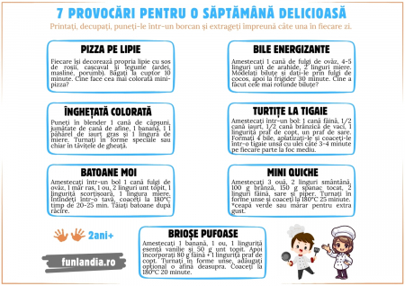 Fișe de activități (PDF) - 7 provocări Mini MasterChef