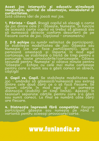 Săculețul cu jocuri - Găsește  sau Numește, set de carti distractiv, 4ani+ [1]