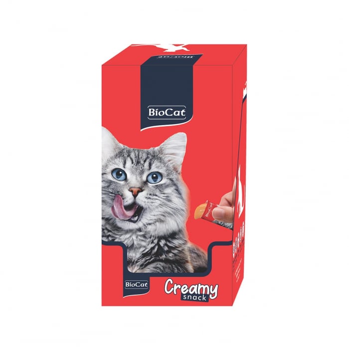 BIOCAT SNACK CREMA PENTRU PISICI CU PUI DISPLAY ( 1 PLICULETE x 14g) [2]