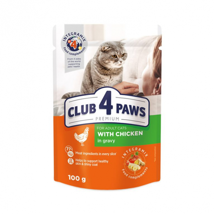 CLUB 4 PAWS CAT PLIC CU PUI 100g [1]