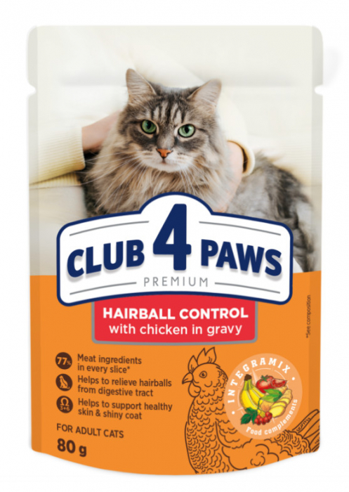 CLUB 4 PAWS PLIC CAT HAIRBALL CONTROL 80g [1]