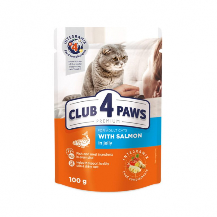 CLUB 4 PAWS PLIC CU SOMON 100g [1]
