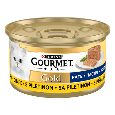 GOURMET Gold Mousse Pate Pui cu Sos 85 g [1]