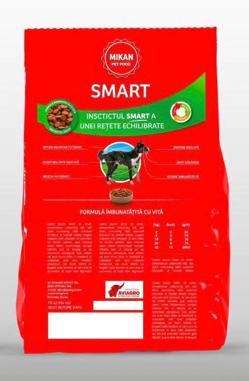 Hrana MIKAN Smart adult cu vita pentru caini 10 Kg [2]