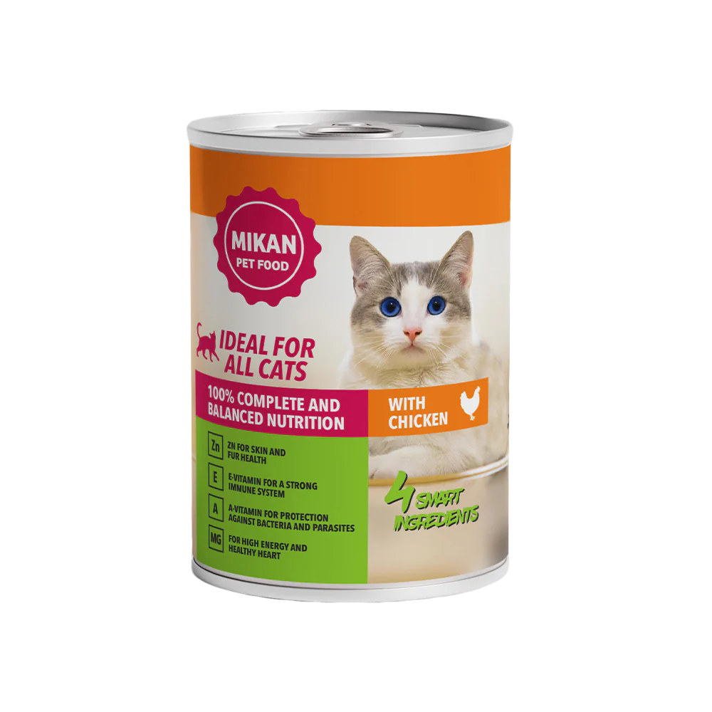 Hrană umedă completă pentru pisici adulte cu pasăre 415 g [1]