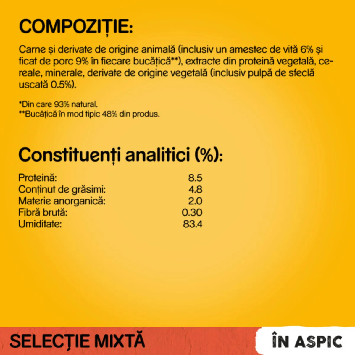 Hrana umeda pentru caini Pedigree Adult, Vita & Pasare in aspic, 4 x 100g [2]