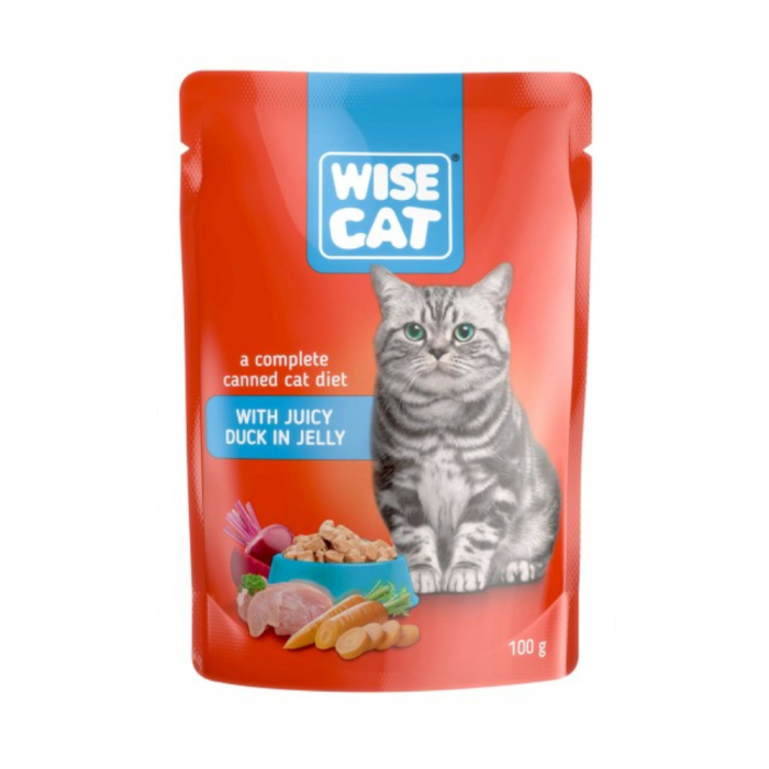 Hrana Umeda Pisici CARPATHIAN WISE CAT – Rata in Sos 100g [1]