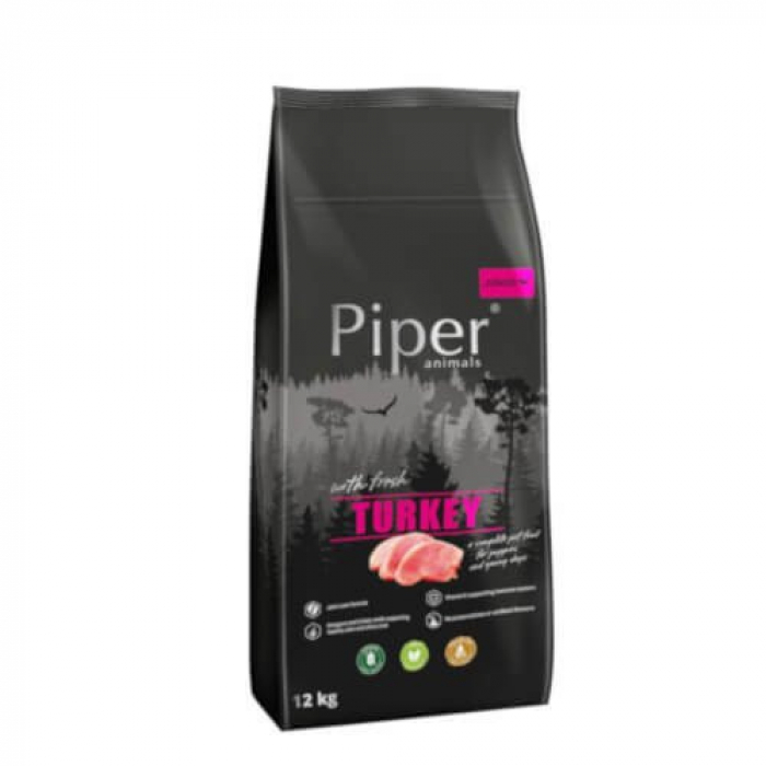 Hrana uscata pentru caini Piper, junior, curcan, 12 kg [1]