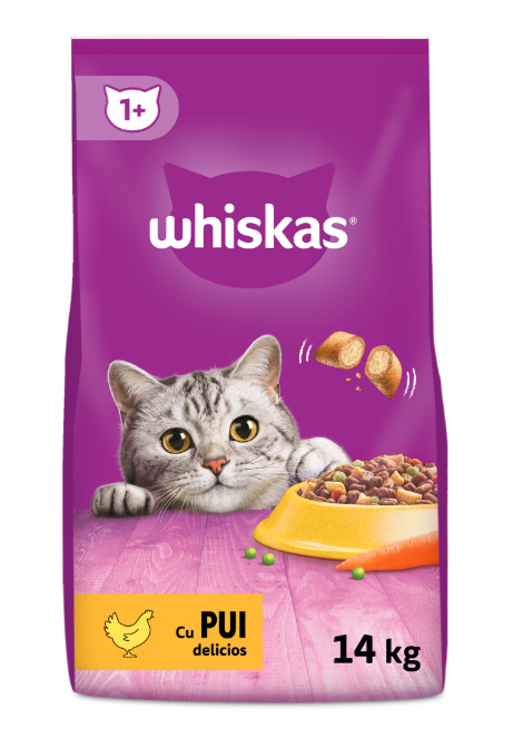 Hrana uscata pentru pisici Whiskas, Pui, 14Kg [1]