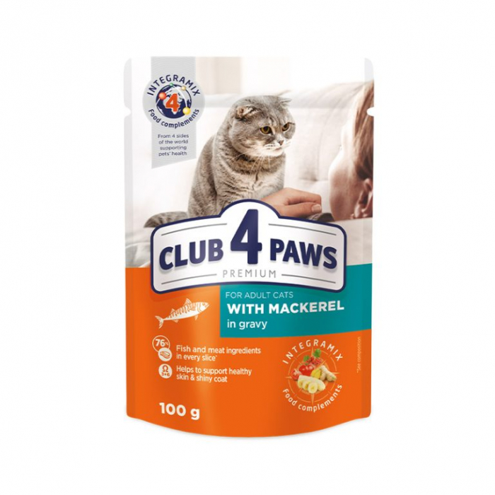 CLUB 4 PAWS CAT PLIC CU MACROU 100g [1]