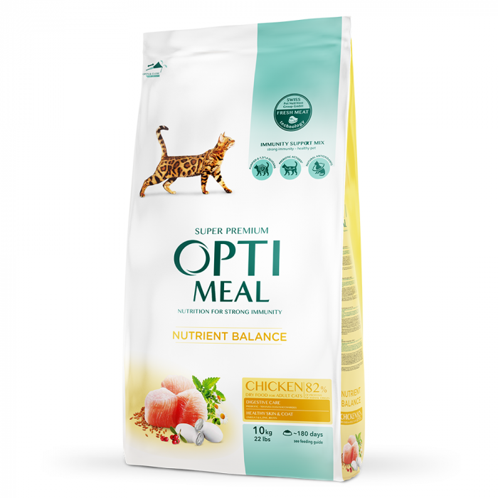 Optimeal Hrana uscata pisici adulte - cu Gaina, 10kg [1]