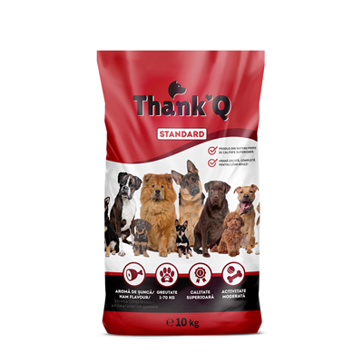 THANK'Q STANDARD Hrana Uscata pentru Catei cu Aroma de Sunca 10 Kg [1]