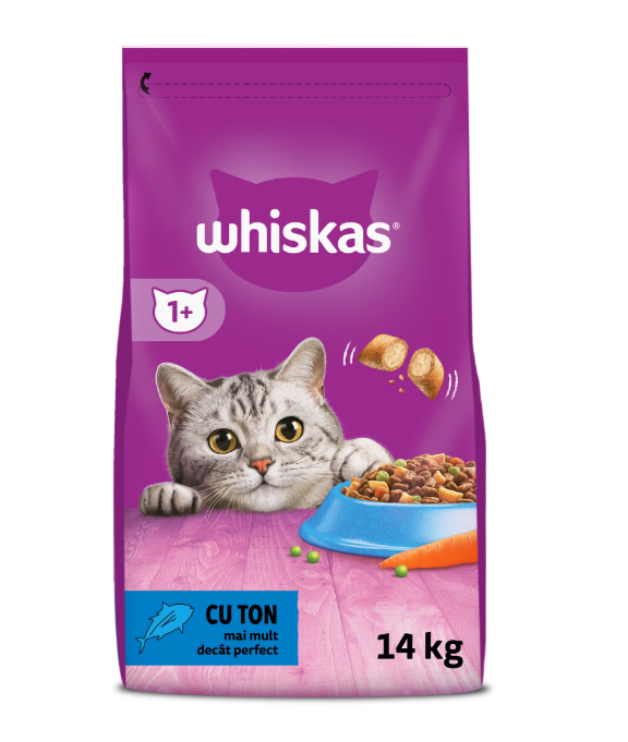 Hrana uscata pentru pisici Whiskas, Ton & Ficat, 14Kg [1]