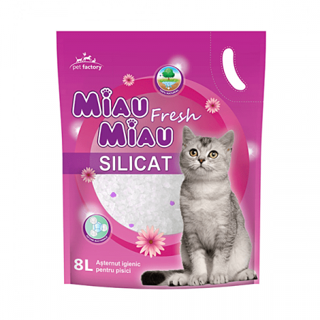 Nisip & Aşternut Igienic - Asternut silicat Miau Miau FLoral- 8L