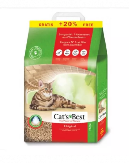 Nisip & Aşternut Igienic - Aşternut vegetal pentru pisici Cat's Best Oko Plus 10 L+2 L Promo