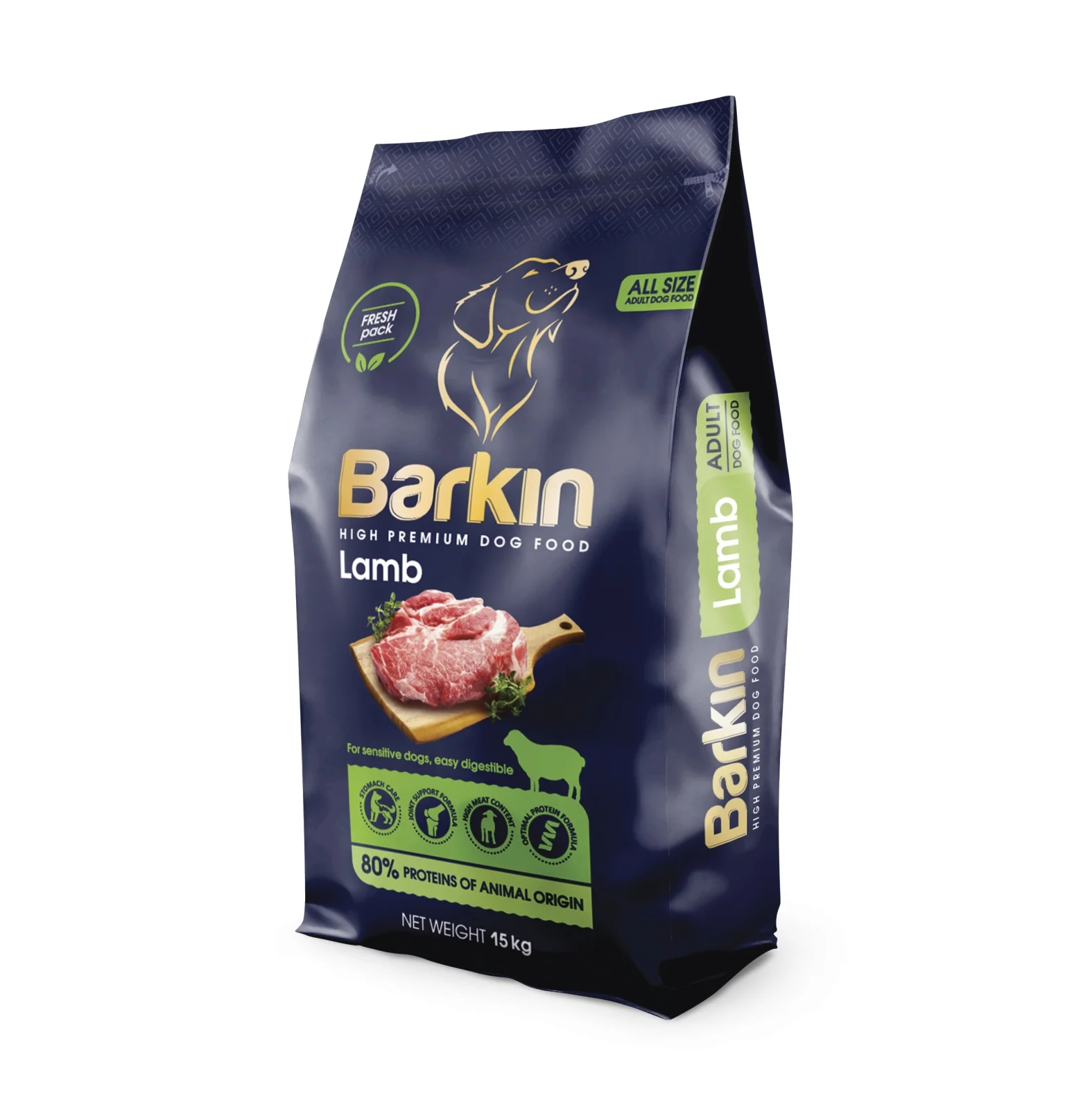 Câini - Barkin Adult All Size - Hrana uscata premium - Miel - 15kg