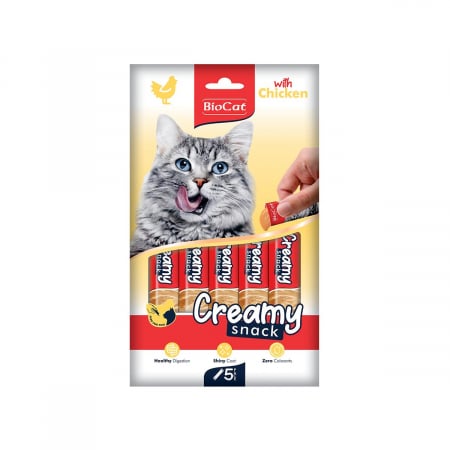 BIOCAT SNACK CREMA PENTRU PISICI CU PUI DISPLAY ( 1 PLICULETE x 14g) [2]