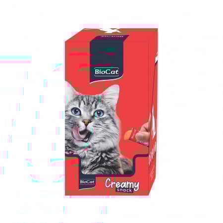 BIOCAT SNACK CREMA PENTRU PISICI CU PUI DISPLAY ( 1 PLICULETE x 14g) [1]