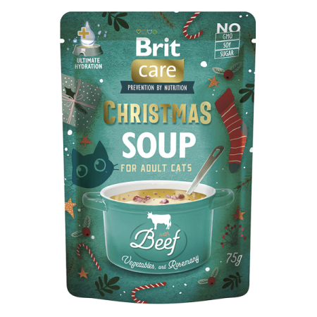 Hrană umedă - Brit Care Cat Christmas Supă de vită 75 g