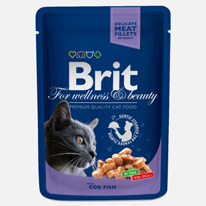 Pisici - Brit Premium Cat plic cu carne de cod 100 gr