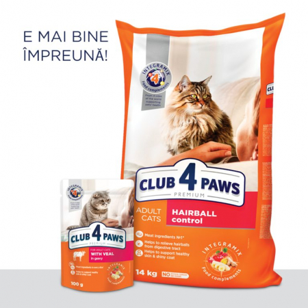 CLUB 4 PAWS CAT ADULT HAIRBALL CONTROL 14Kg [3]