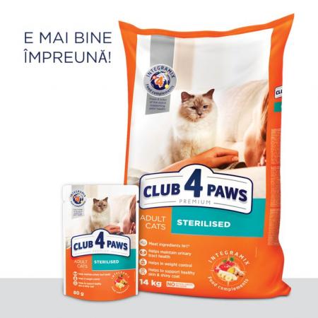 CLUB 4 PAWS CAT ADULT SERILISED CU SOMON 14Kg [3]