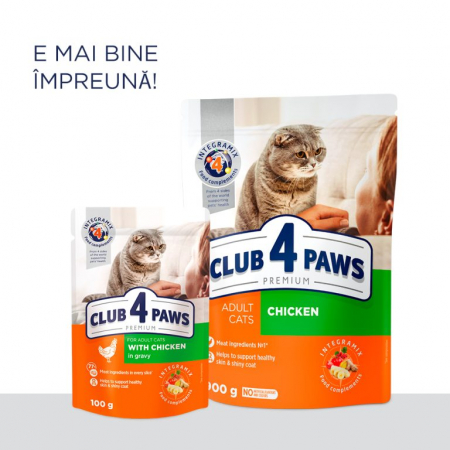 CLUB 4 PAWS CAT PLIC CU PUI 100g [1]