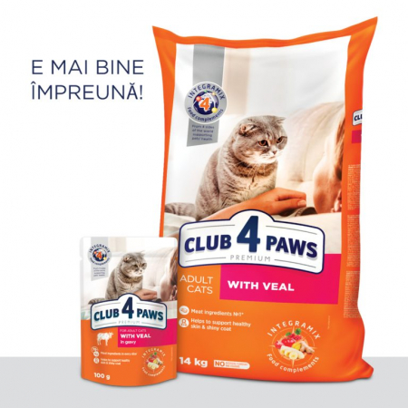 CLUB 4 PAWS CAT PLIC CU VITĂ 100g [1]