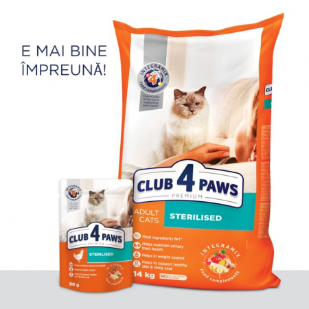 CLUB 4 PAWS PLIC CAT STERILISED CU PUI 80g [1]