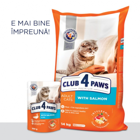 CLUB 4 PAWS PLIC CU SOMON 100g [1]