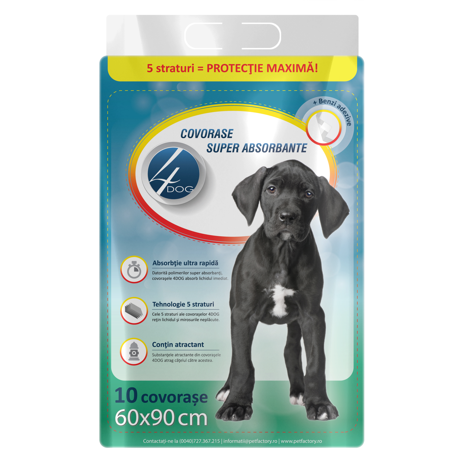 Accesorii - Covorase Igienice 4DOG 60x90cm 10buc / bax
