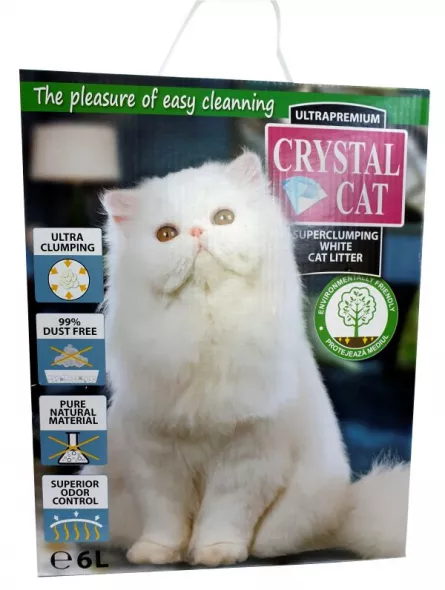 Nisip & Aşternut Igienic - Crystal Cat bentonita 6 l